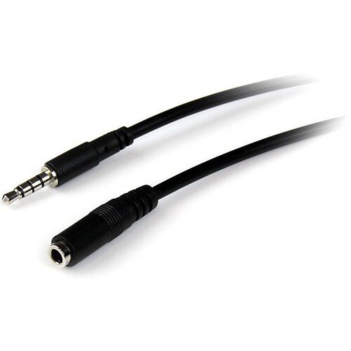 StarTech.com 2 m Klinke Audiokabel - 1 Stück - Cable for Kopfhörer, Headset, iPhone, Mobiltelefon, Audiogerät - Verlängeru