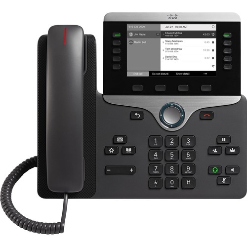Téléphone IP Cisco 8811 - Filaire - Fixation au mur, Bureau - Charbon - 5 x Ligne Totale - VoIP - User Connect License, Un