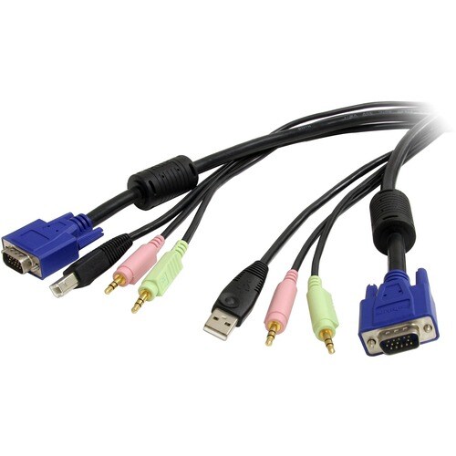 StarTech.com 1,83 m KVM-Kabel für Tastatur, Maus, Mikrofon, KVM-Umschalter - Zweiter Anschluss: 1 x 15-pin HD-15 - Male, 2