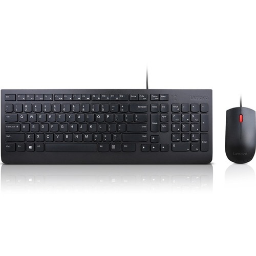 Lenovo Essential Keyboard & Mouse - German - USB 2.0 Cable - USB 2.0 Cable - 1000 dpi