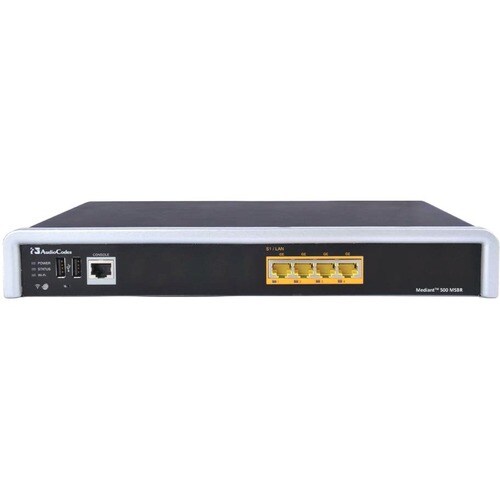 AudioCodes Mediant 500 VoIP Gateway - 4 x RJ-45 - USB - Management Port - Gigabit Ethernet - Wireless LAN - 1U High