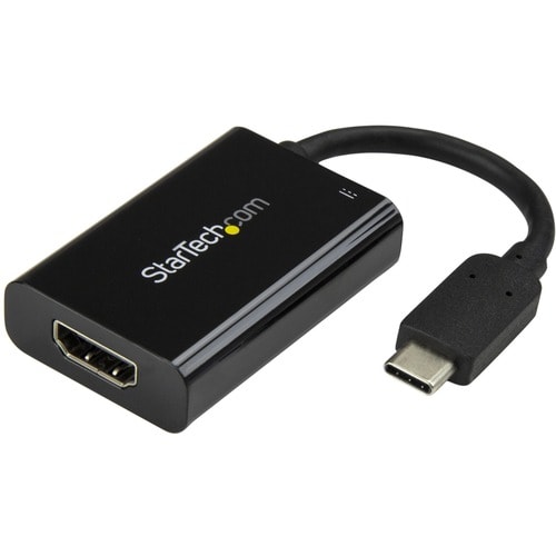 StarTech.com Adaptateur vidéo USB-C vers HDMI 4K 60 Hz avec USB Power Delivery 60 W - 4096 x 2160 Supported - Noir