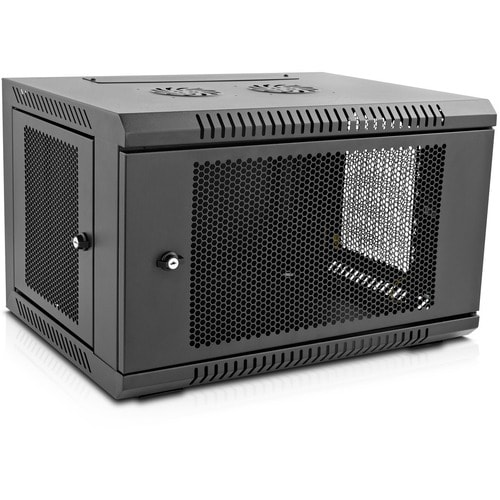 V7 RMWC6U-1E 6U Wall Mountable, Floor Standing Enclosed Cabinet Rack Cabinet for Equipment - 482.60 mm Rack Width - Cold R