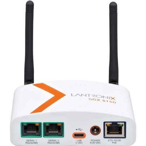 Lantronix SGX 5150 Wireless IoT Gateway, 802.11a/b/g/n/ac, 2xRS485 (RJ45), USB, 10/100 Ethernet, PoE, EU Model - Twisted P