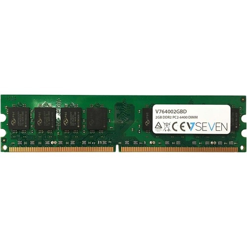 Módulo RAM V7 para Ordenador sobremesa - 2 GB - DDR2-800/PC2-6400 DDR2 SDRAM - 800 MHz - CL6 - Sin búfer - 240-clavijas - 