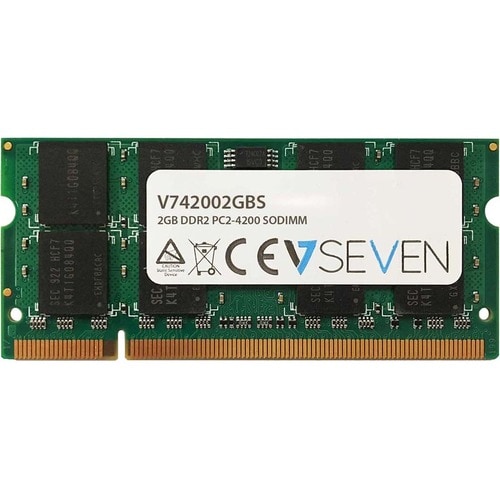 V7 V742002GBS RAM Module for Notebook - 2 GB - DDR2-533/PC2-4200 DDR2 SDRAM - 533 MHz Dual-rank Memory - CL4 - 1.80 V - No
