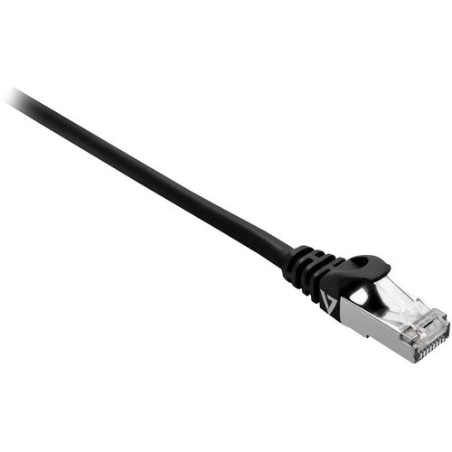 V7 V7CAT7FSTP-3M-BLK-1E 3 m Kategorie 7 Netzwerkkabel für Netzwerkgerät - 10 Gbit/s - Patchkabel - Abschirmung - Golden Be