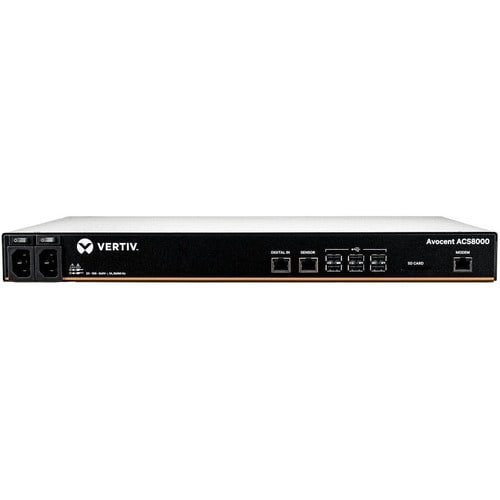 Vertiv Avocent 8-port ACS8000 Console System with dual AC Power Supply, non-TAA - 8 x RJ45 Serial Ports|Dual AC Power Supp