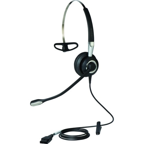 Jabra BIZ 2400 II QD Wired Over-the-head Mono Headset - Black - Monaural - Supra-aural - Noise Canceling - Quick Disconnect