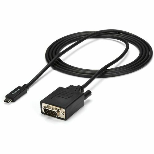 StarTech.com 6ft/2m USB C to VGA Cable - 1920x1200/1080p USB Type C DP Alt Mode to VGA Video Monitor Adapter Cable -Works 