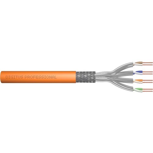Digitus Cat.7 S/FTP Verlegekabel, 500 m, Duplex, Dca-s1a,d0,a1. Kabellänge: 500 m, Kabelstandard: Cat7, Kabelschirmung: S/
