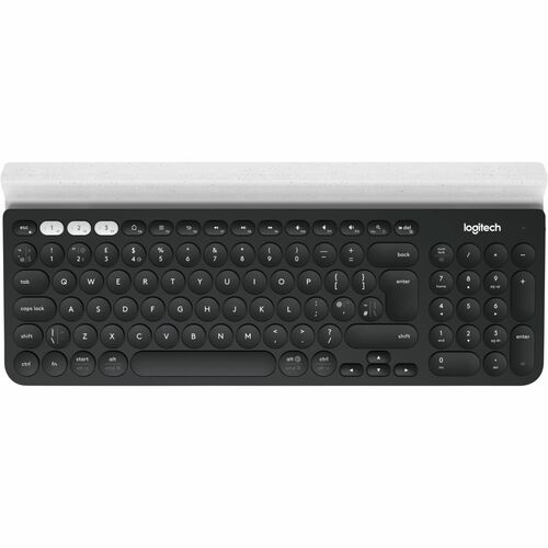 Logitech K780 Keyboard - Wireless Connectivity - USB Interface - Swiss - QWERTZ Layout - White - Bluetooth/RF - 10 m - 2.4