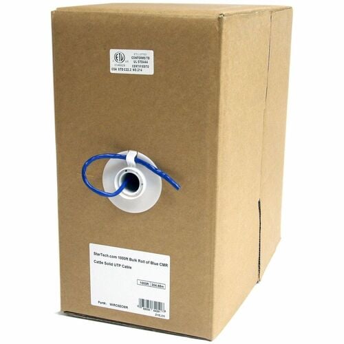 StarTech.com Bulk Cat 5e Ethernet Cable - 1000 ft. (304,8m) - Solid - CMR-Rated - Blue - TAA Compliant - 1000 ft. (304,8m)
