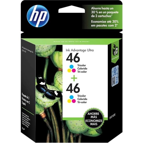 HP 46 Original Inkjet Ink Cartridge - Tri-color - 2 / - 750 Pages Tri-color (Per Cartridge)