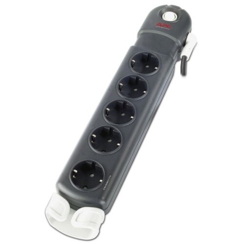 APC by Schneider Electric SurgeArrest Surge Suppressor/Protector - 5 x Schuko CEE 7 - 903 J - 230 V AC - 13 kA - 1.8 m