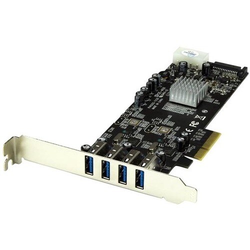 StarTech.com USB Adapter - PCI Express x4 - Plug-in-Karte - 4 Total USB Port(s) - 4 USB 3.0 Port(s) - PC, Linux