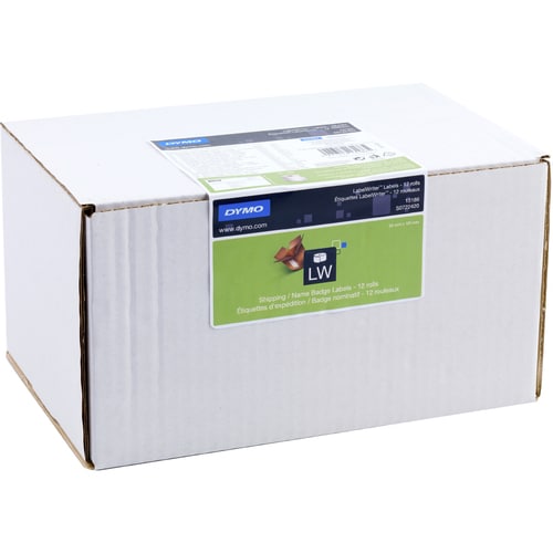 Dymo Shipping Label - 101 mm Width x 54 mm Length - Rectangle - White - 220 / Roll - 12 / Box