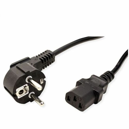 VALUE Netzkabel, gerade IEC-Buchse, schwarz, 1,8 m