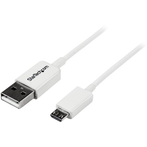 StarTech.com 1m White Micro USB Cable - A to Micro B - 1 m USB Data Transfer Cable for Cellular Phone, Camera, Hard Drive,