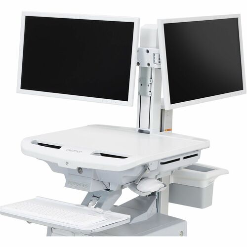 Ergotron StyleView Lift für Display-Wagen, Monitor, Display, Medizinischer Wagen, Cart - Weiß - Höhenverstellbar - 2 Unter