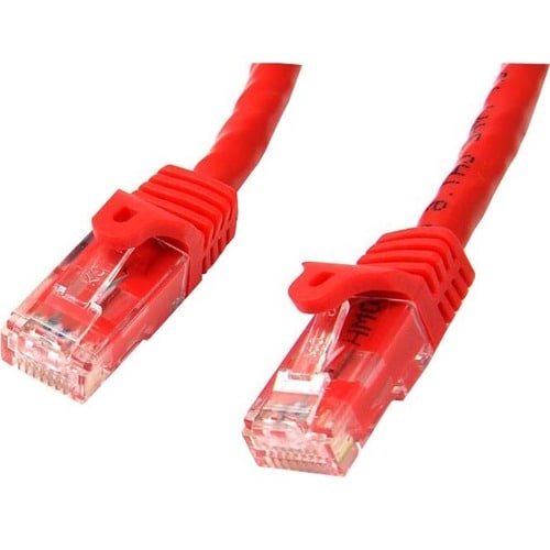 StarTech.com Cable de Red Gigabit Ethernet 15m UTP Patch Cat6 Cat 6 RJ45 Snagless Sin Enganches - Rojo - Cable for Disposi