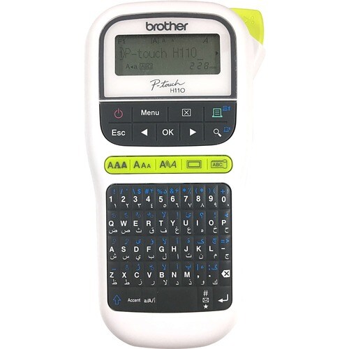 Brother P-touch PT-H110 Electronic Label Maker - Thermal Transfer - 20 mm/s Mono - 3 Fonts - 3 Font Size - 8 Text Style - 