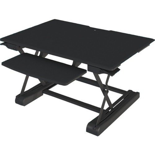 Amer Sit-Stand Integrated Desk Workstation - 33.07 lb Load Capacity - 23.90" Height x 19.09" Width - Wood, Steel, Plastic 