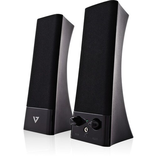 V7 2.0 Tragbar Lautsprechersystem - 5 W RMS - Schwarz - 100 Hz bis 20 kHz Frequenzgang - USB