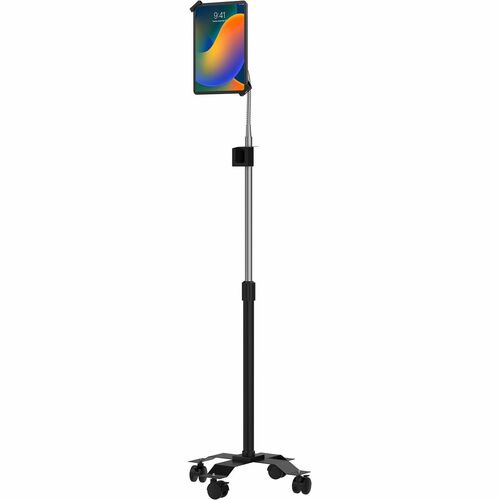 CTA Digital Compact Security Gooseneck Floor Stand for 7-13 Inch Tablets - Up to 13" Screen Support - 7" Height x 17.5" Wi