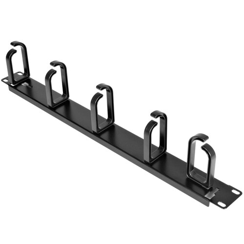 StarTech.com 1U 19in Metal Rackmount Cable Management Panel - Rack cable management kit - 1U - Cable Management Panel - Bl
