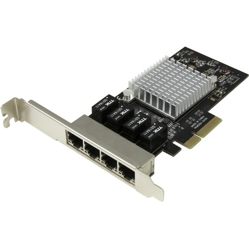 StarTech.com 4-Port Gigabit Ethernet Network Card - PCI Express, Intel I350 NIC - PCI Express x4 - 4 Port(s) - 4 - Twisted