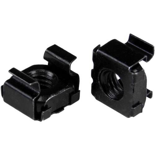StarTech.com M5 Cage Nuts - 50 Pack, Black - M5 Mounting Cage Nuts for Server Rack & Cabinet - Cage Nut - Steel - Black - 