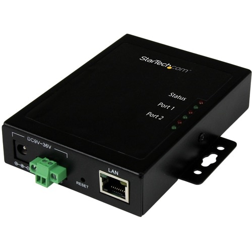 StarTech.com 2-Port Serial-to-IP Ethernet Device Server - RS232 - Metal and Mountable - 1 x Network (RJ-45) - 2 x Serial P