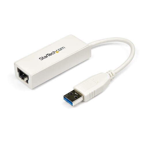 StarTech.com USB 3.0 to Gigabit Ethernet NIC Network Adapter - White - USB - 1 Port(s) - 1 x Network (RJ-45) - Twisted Pai