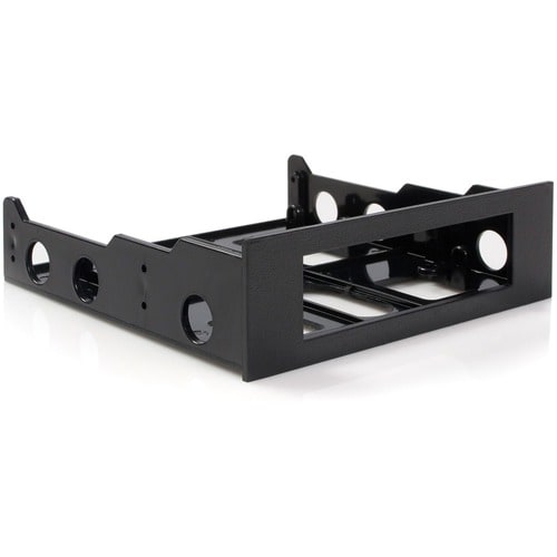 StarTech.com 3.5" to 5.25" Front Bay Mounting Bracket - Desktop Front Bay Adapter - Black - Plastic - 1 Each