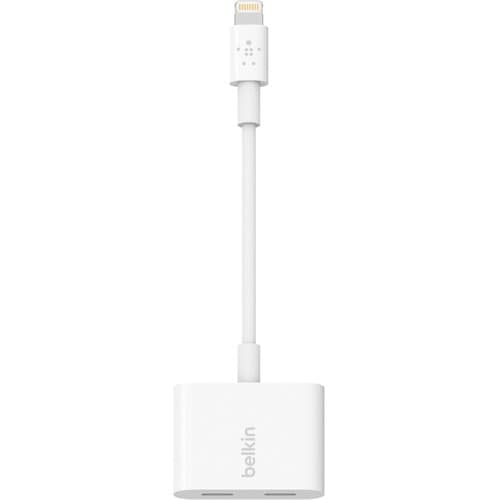 Belkin Rockstar 11,43 cm Lightning Audio-/Stromkabel für iPhone, iPad - 1 - Zweiter Anschluss: 2 x Lightning - Female - MF