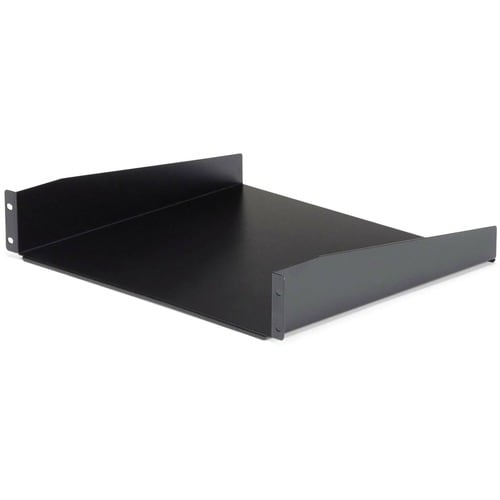 StarTech.com Universal CABSHELF 2U Rackmount Rack-Regal - 482,60 mm Rack Width - Schwarz - TAA-konform - Kalt gewalzter St