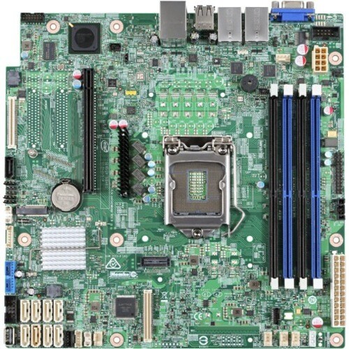 Intel S1200SPOR Server Motherboard - Intel C236 Chipset - Micro ATX - Xeon Processor Supported - 64 GB DDR4 SDRAM Maximum 