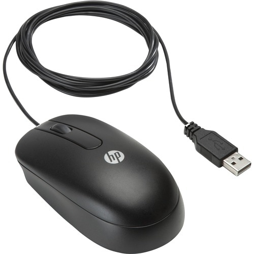 HP Mouse - USB - Laser - 3 Button(s) - Black - 1 - Cable - 1000 dpi - Scroll Wheel - Symmetrical