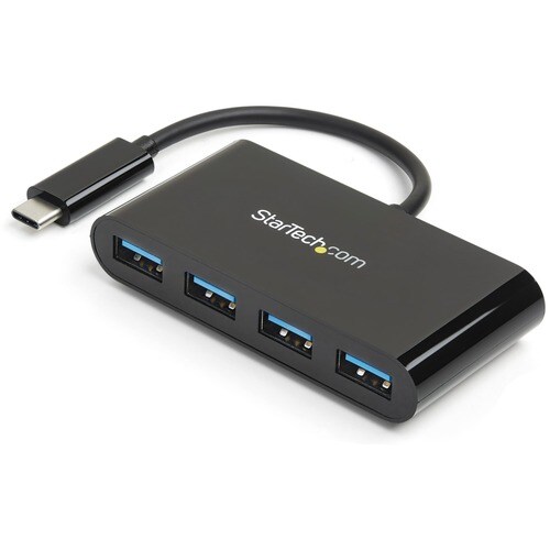 StarTech.com USB-Hub - USB-Typ C - Extern - Schwarz - 4 Total USB Port(s) - 4 USB 3.0 Port(s) - Mac
