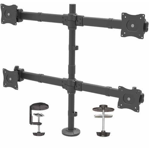 StarTech.com Desk Mount Quad Monitor Arm, 4 VESA Displays up to 27" (17.6lb/8kg), Ergonomic Height Adjustable Articulating