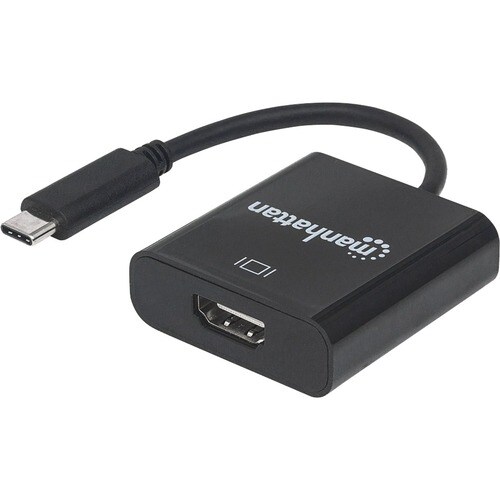Convertidor USB-C a HDMI H, 4K@30Hz - 1 x 19-pin HDMI Digital Audio/Video Female - 3840 x 2160 Supported - Negro