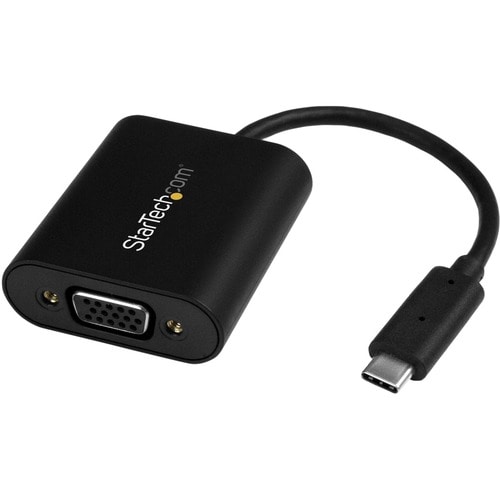 StarTech.com USB-C to VGA Adapter - 1920x1200 - USB C Adapter - USB Type C to VGA Monitor / Projector Adapter - Use this u