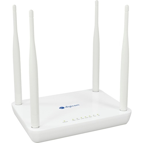 Router wireless Digicom REW1200-J1 - Wi-Fi 5 - IEEE 802.11ac - Ethernet - 2,40 GHz ISM band - 5 GHz Banda UNII - 150 MB/s 