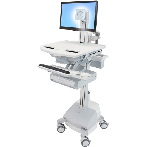 Ergotron StyleView Medizinische Warenkorb - 1 Schubfach - 16,78 kg Belastbarkeit - 4 Rollen - Aluminium, Plastik, Verzinkt