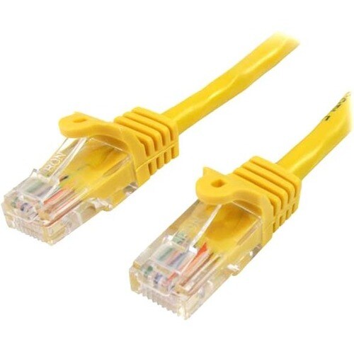 StarTech.com 5m Yellow Cat5e Patch Cable with Snagless RJ45 Connectors - Long Ethernet Cable - 5 m Cat 5e UTP Cable - Make
