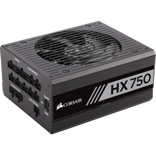 Corsair HX Series HX750 - 750 Watt 80 PLUS Platinum Certified Fully Modular PSU - Internal - 120 V AC, 230 V AC Input - 3.