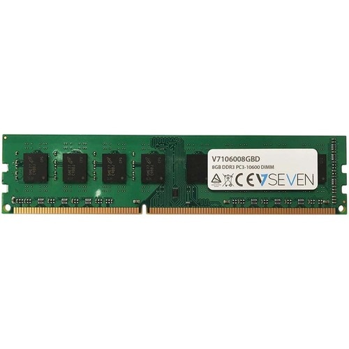 V7 V7106008GBD RAM-Modul für Desktop-PC - 8 GB - DDR3-1333/PC3-10600 DDR3 SDRAM - 1333 MHz Dual-rank Speicher - CL9 - Nich