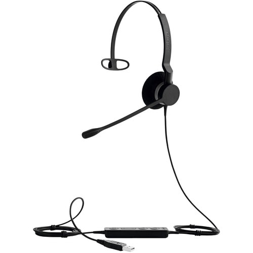 Jabra BIZ 2300 USB MS Wired Over-the-head Mono Headset - Monaural - Supra-aural - Noise Cancelling Microphone - USB