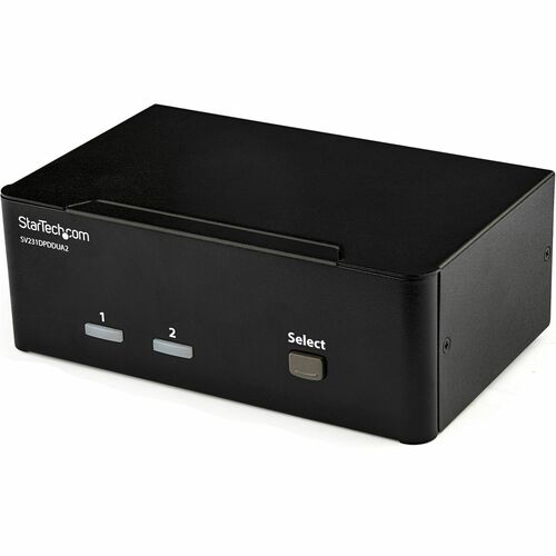 StarTech.com 2-Port DisplayPort KVM Switch - Dual-Monitor - 4K 60 - with Audio & USB Peripheral Support - DP 1.2 - USB Hub